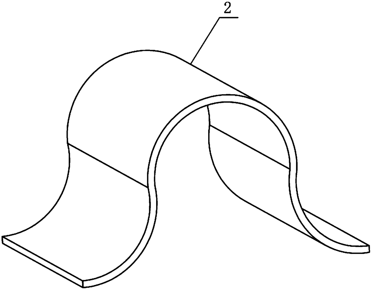 High-temperature-resistant and radiation-resistant hoisting frame structure for low-frequency vibration-absorbing mounting of steam pipeline