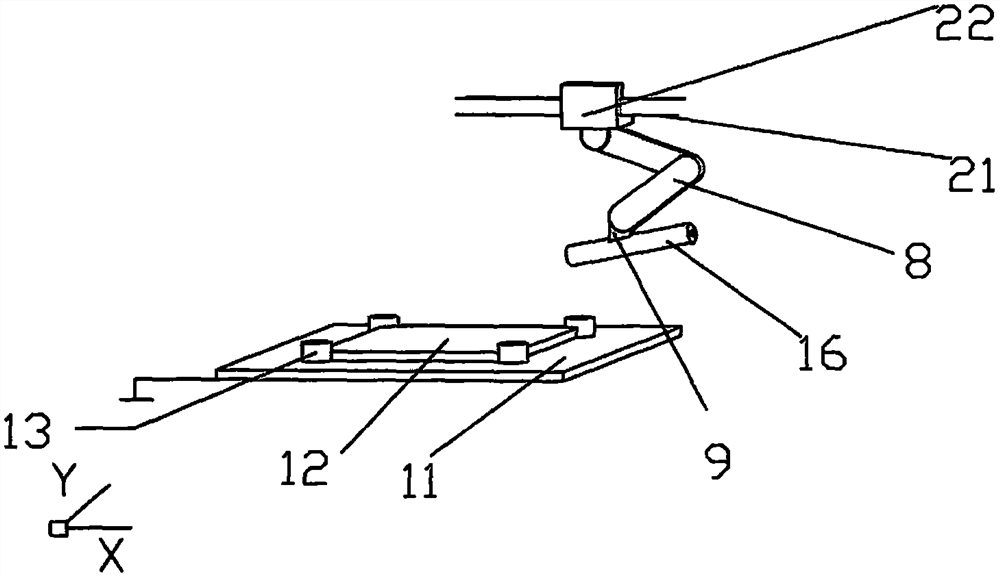 Micro-area synchronous curing electronic injection printing device