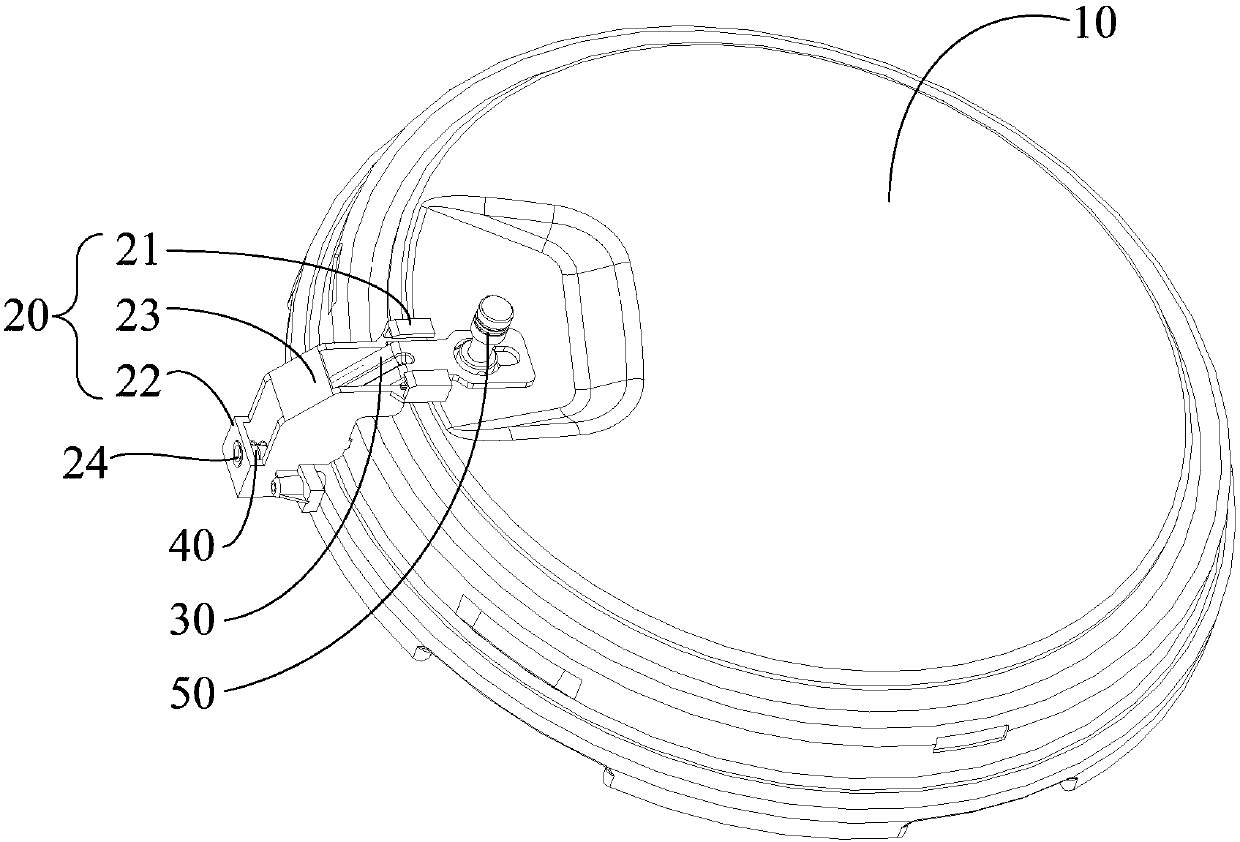 Pot cover assembly of pressure pot and pressure pot