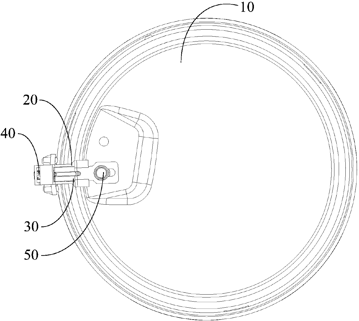 Pot cover assembly of pressure pot and pressure pot