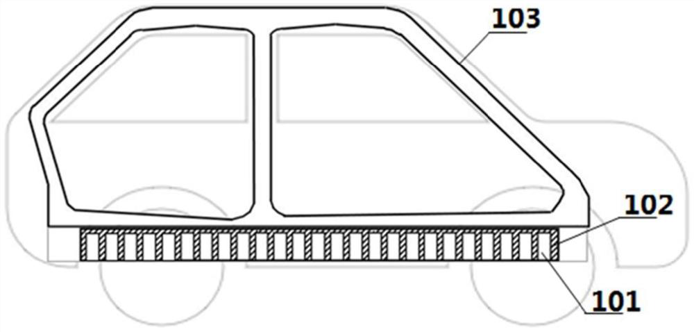 A power battery thermal management system based on the combination of two-stage heat pipe and vehicle body