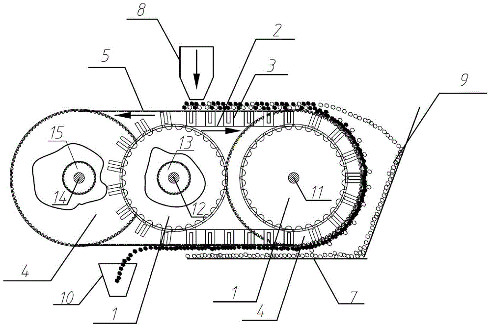 Dry type fine powder magnetic separator with annular mobile magnetic system