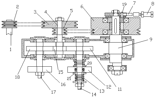 Accurate fixed-length cutting-off discharging machine for prestressed reinforcing steel bar