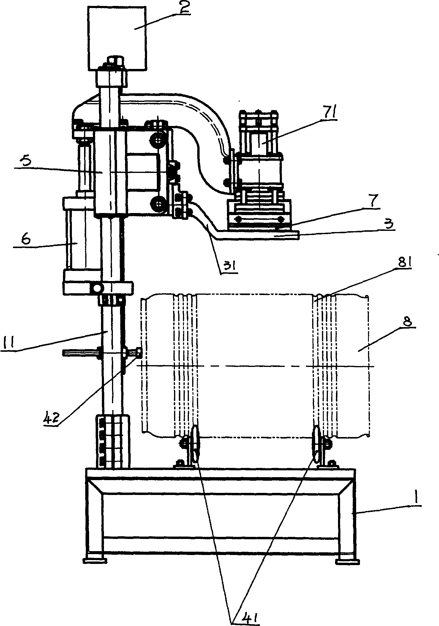 PLC full-automatic controlling steel barrel silk-screen machine