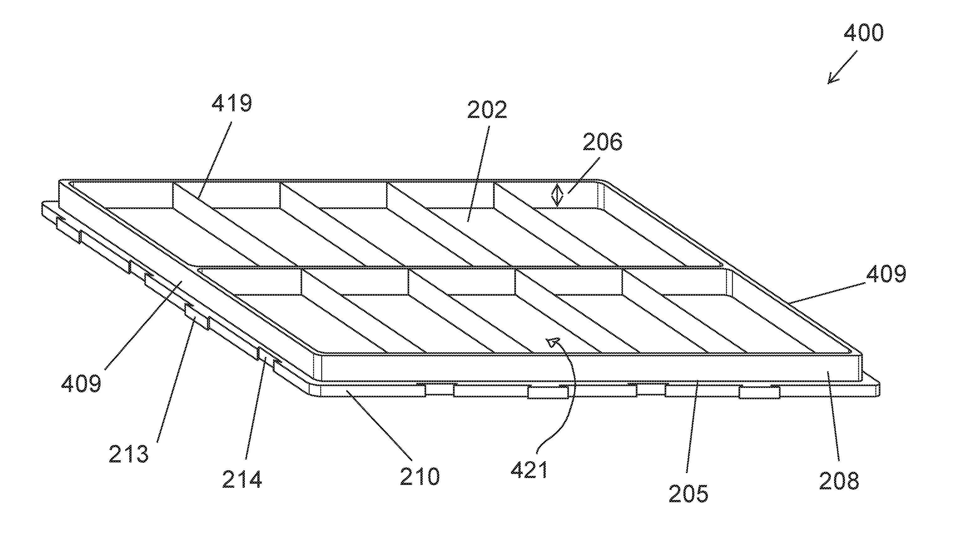 Modular Tray for Holding Plurality of Cell Culture T-Flasks at a Solution Angle