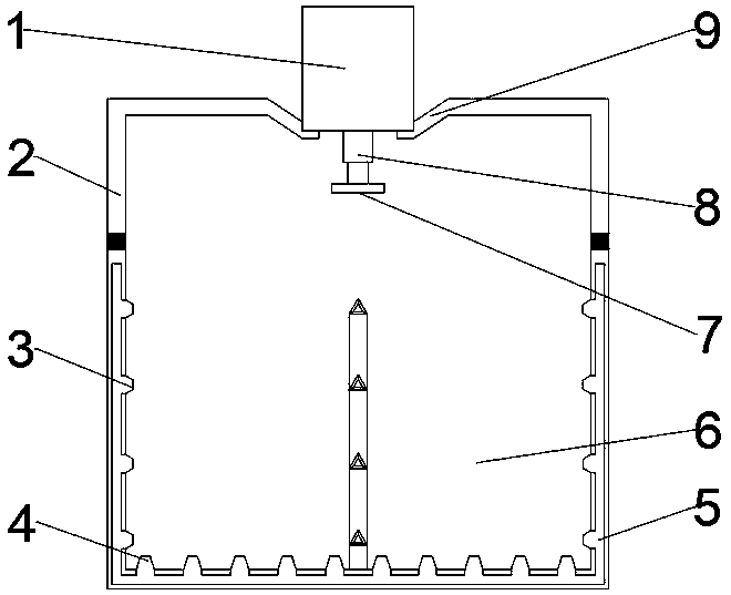 Device and method for finishing suspended abrasive pool through triangular frustum air pressure jet holes