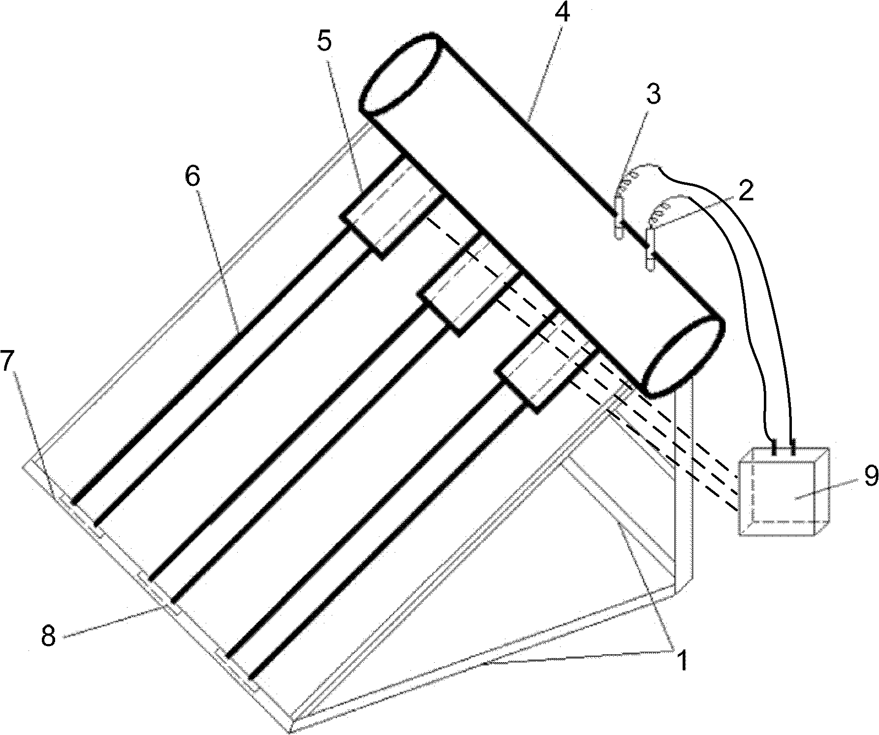 Vacuum pipe solar heat collector having temperature control and protection function