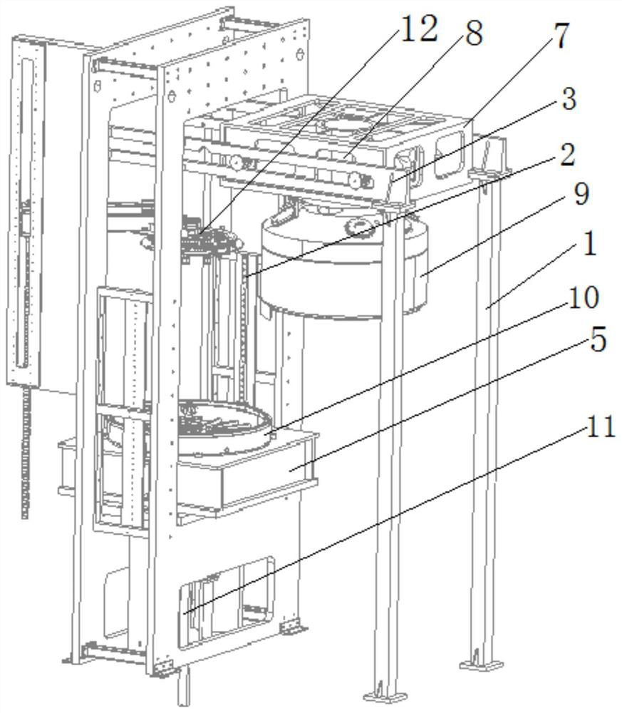 Single-mode translation type hydraulic engineering tire vulcanizing machine