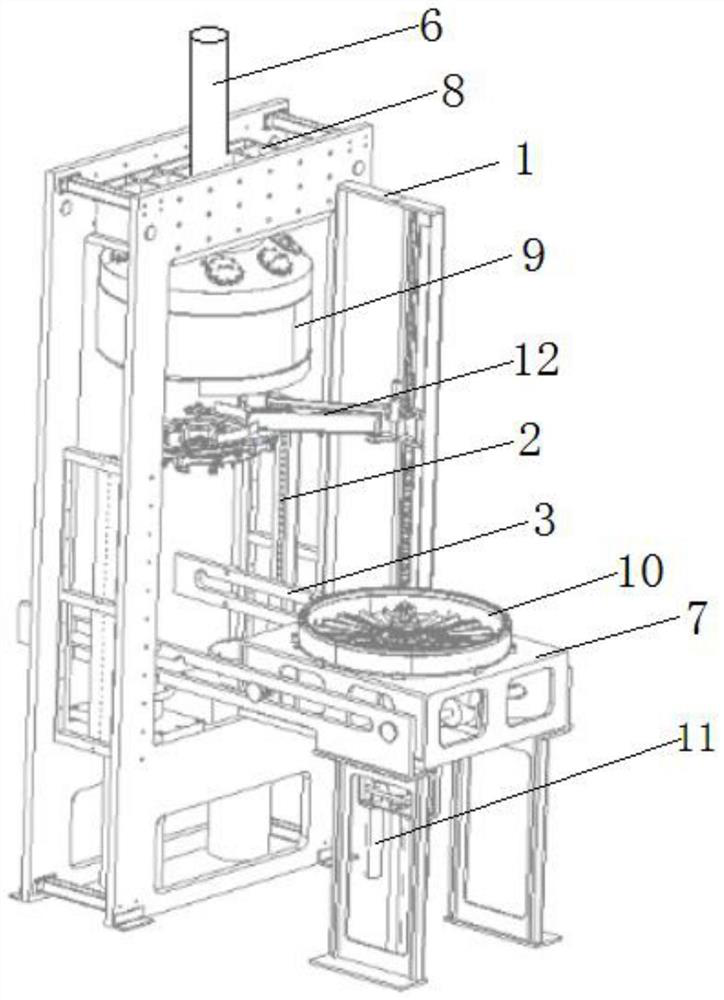 Single-mode translation type hydraulic engineering tire vulcanizing machine