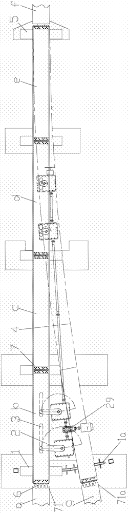 Flexible turnout beam section for saddle type single track traffic track