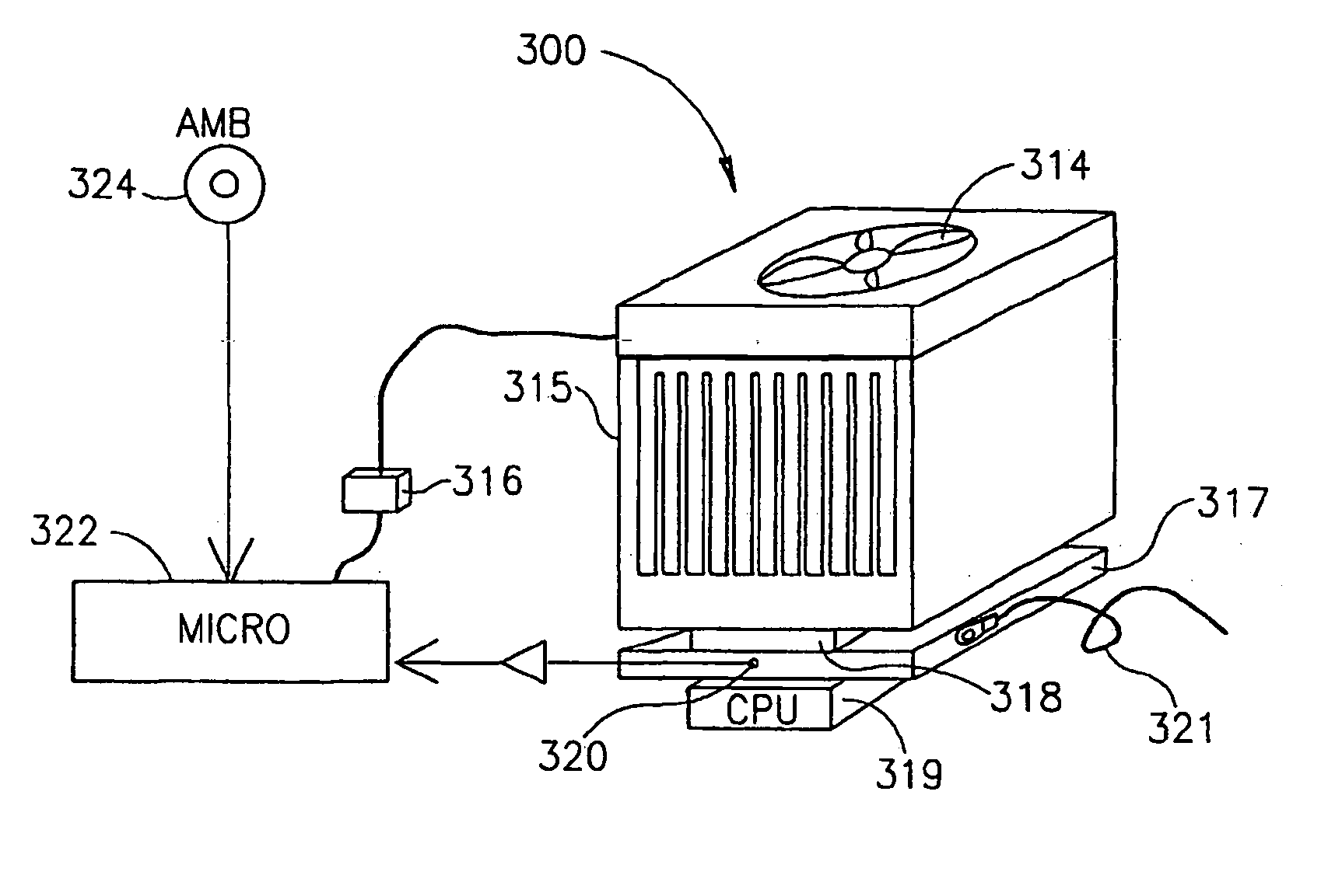 Quiet cooling system for a computer