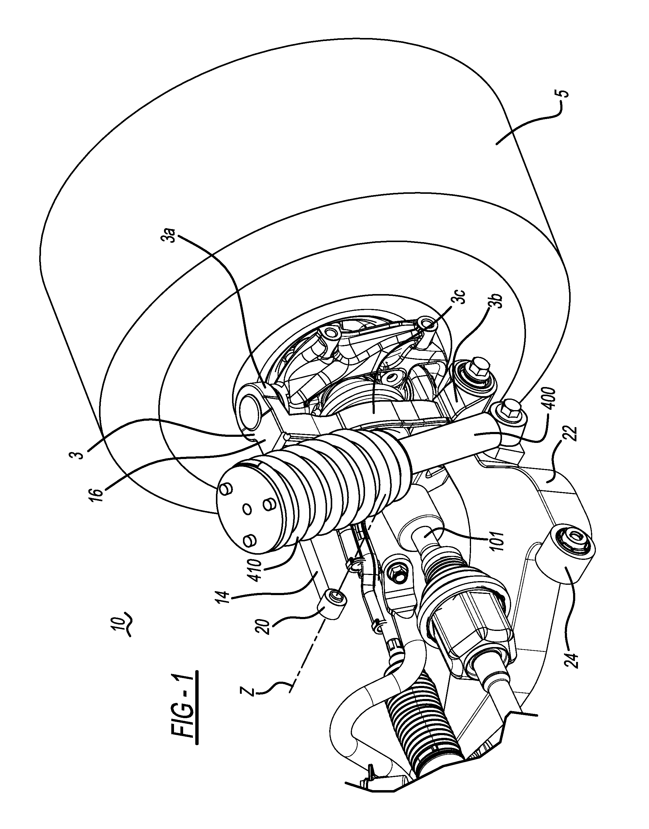 Front wheel suspension for a motor vehicle