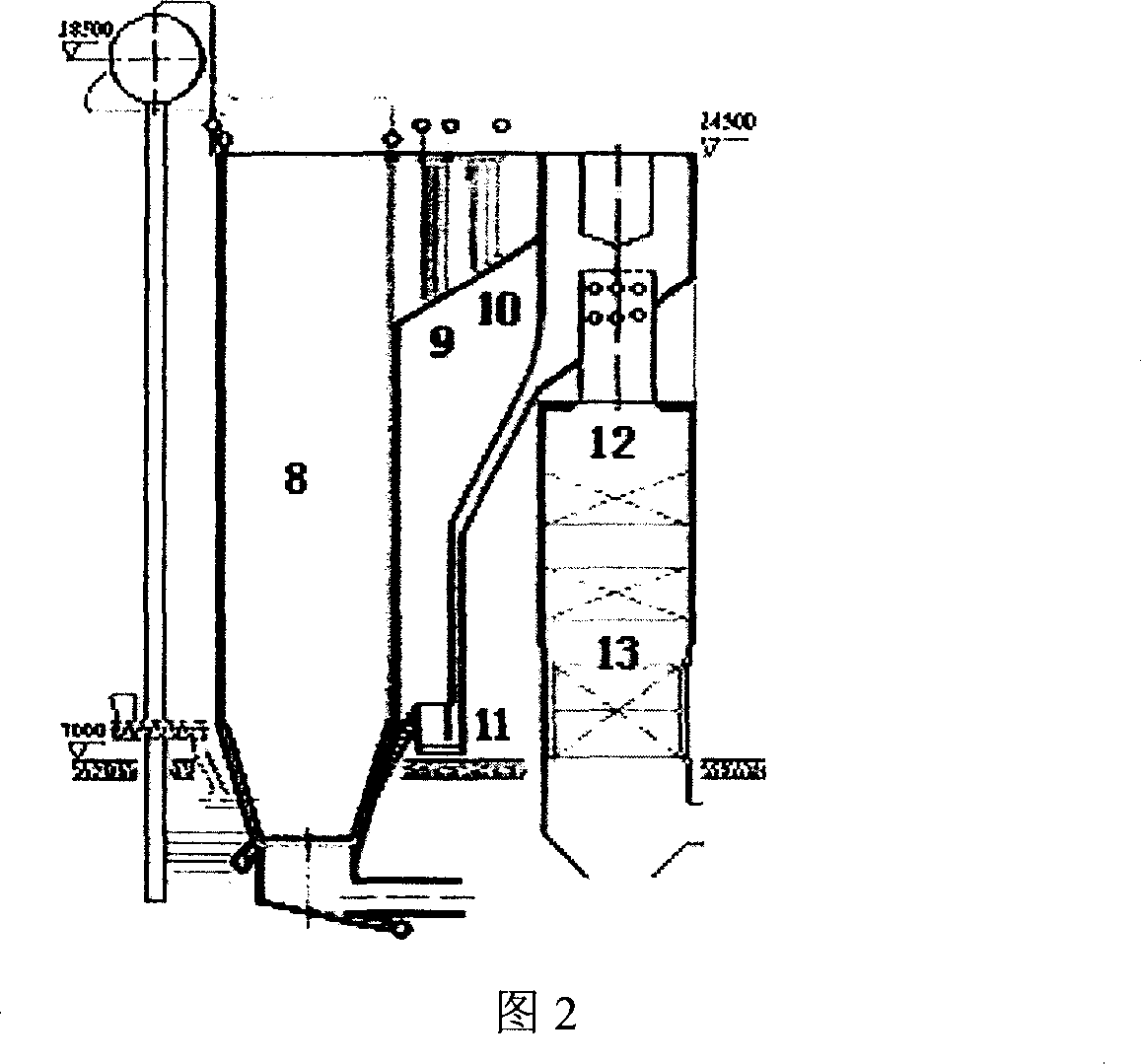 Gas lower exhaustion type whirlwind air-solid separator