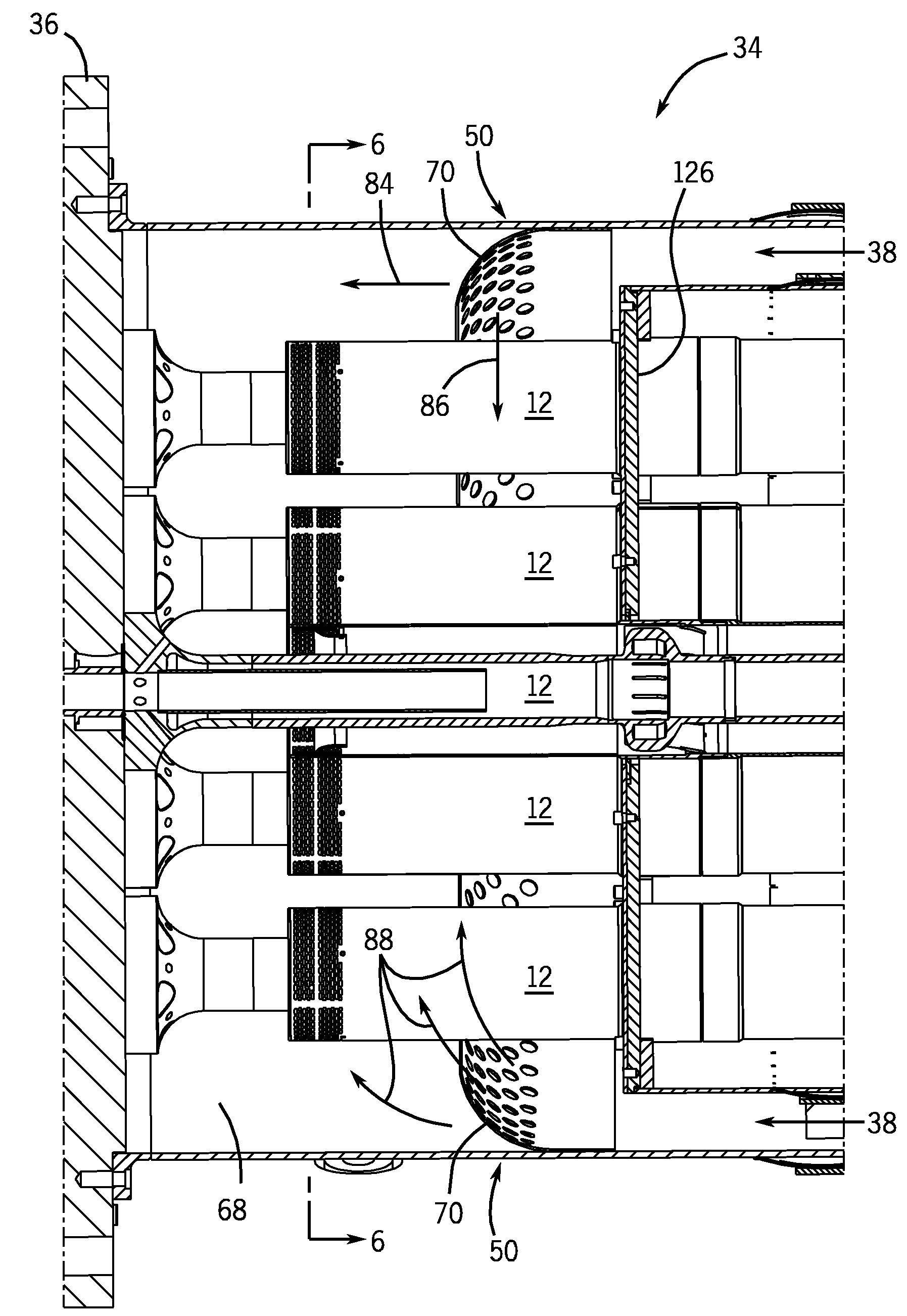 Turbine air flow conditioner