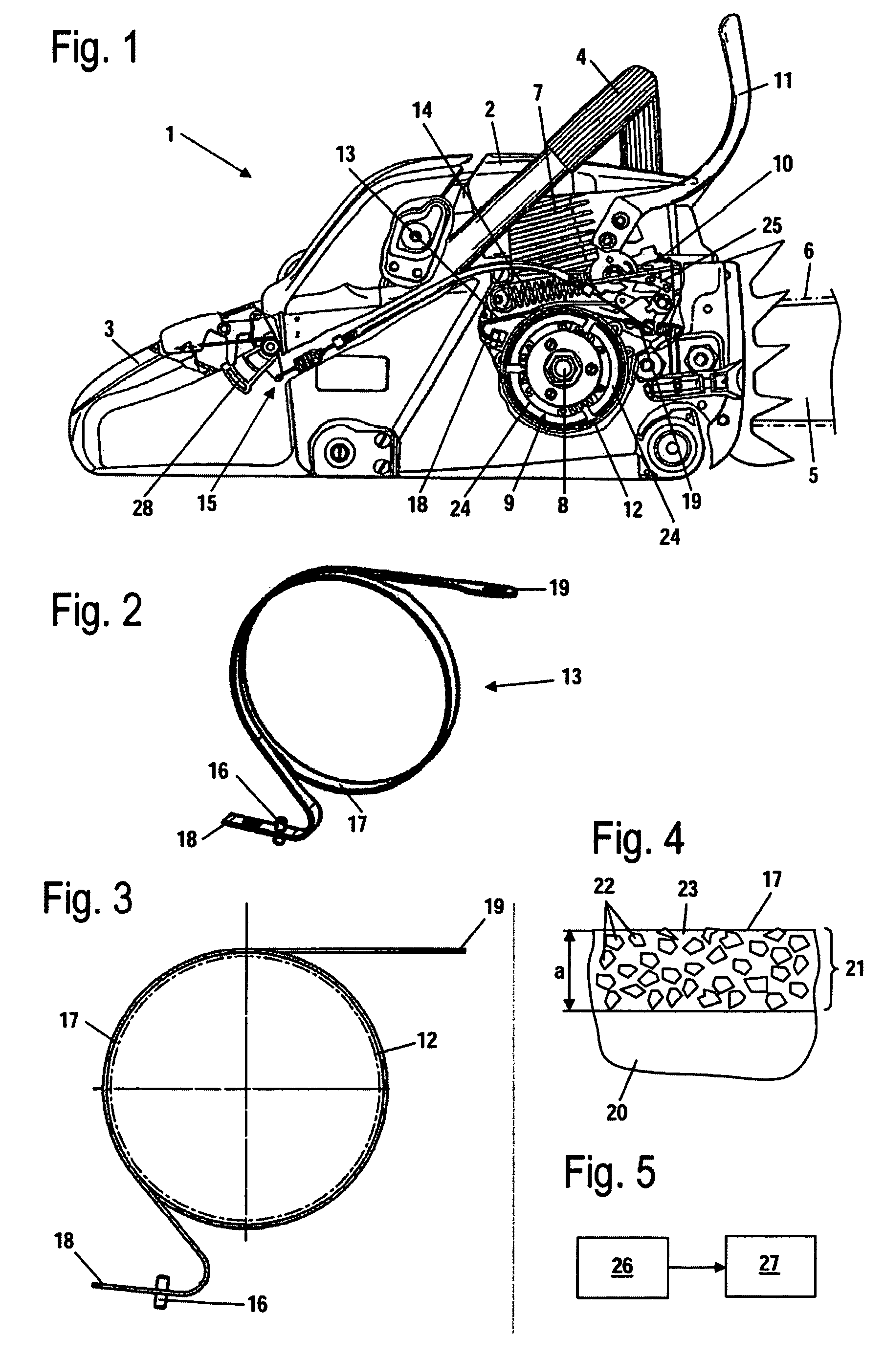 Manually guided implement and method of producing a brake mechanism of a manually guided implement