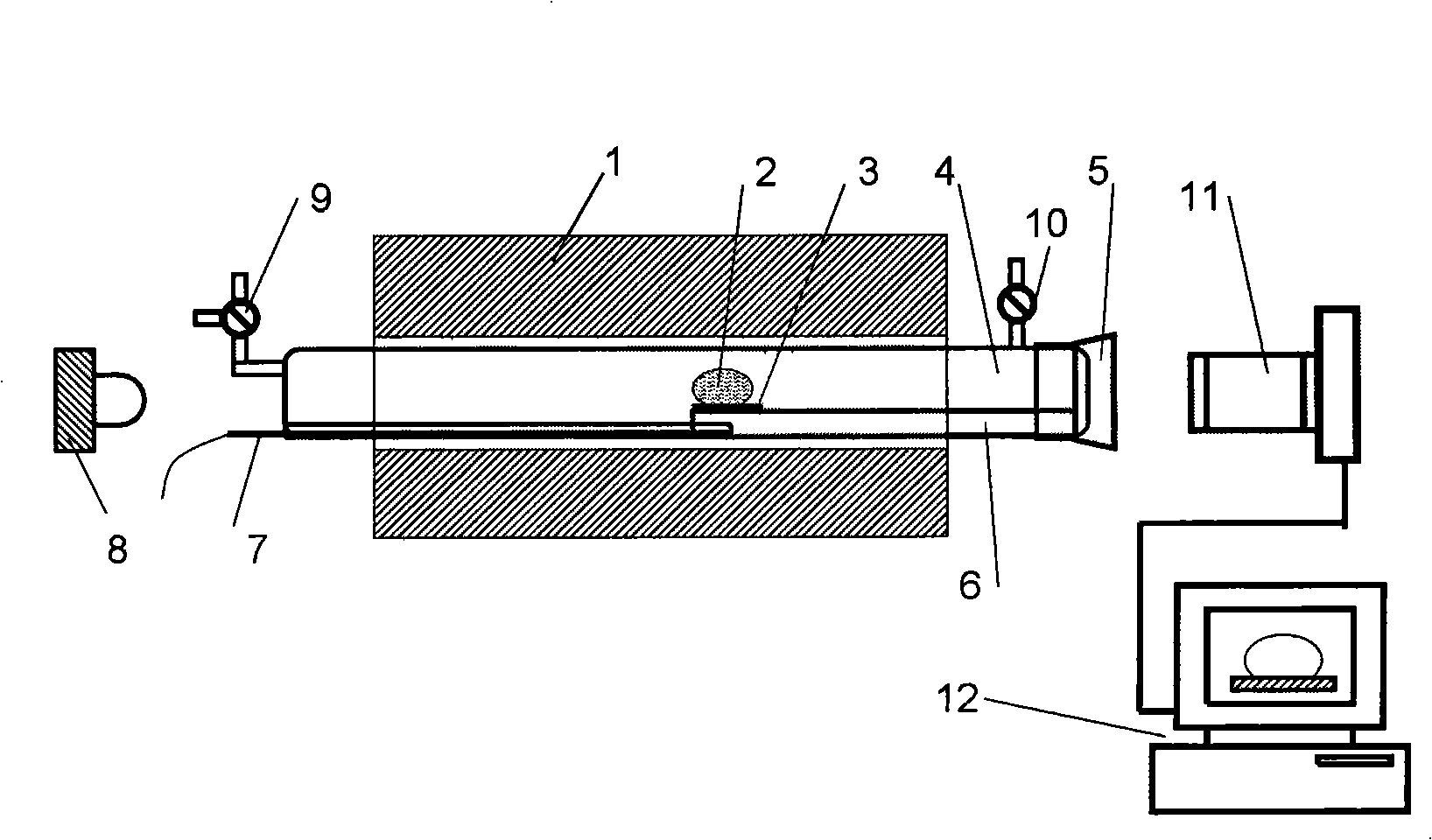 Apparatus and method for measuring middle and low-temperature smelt surface tension, density and wettability