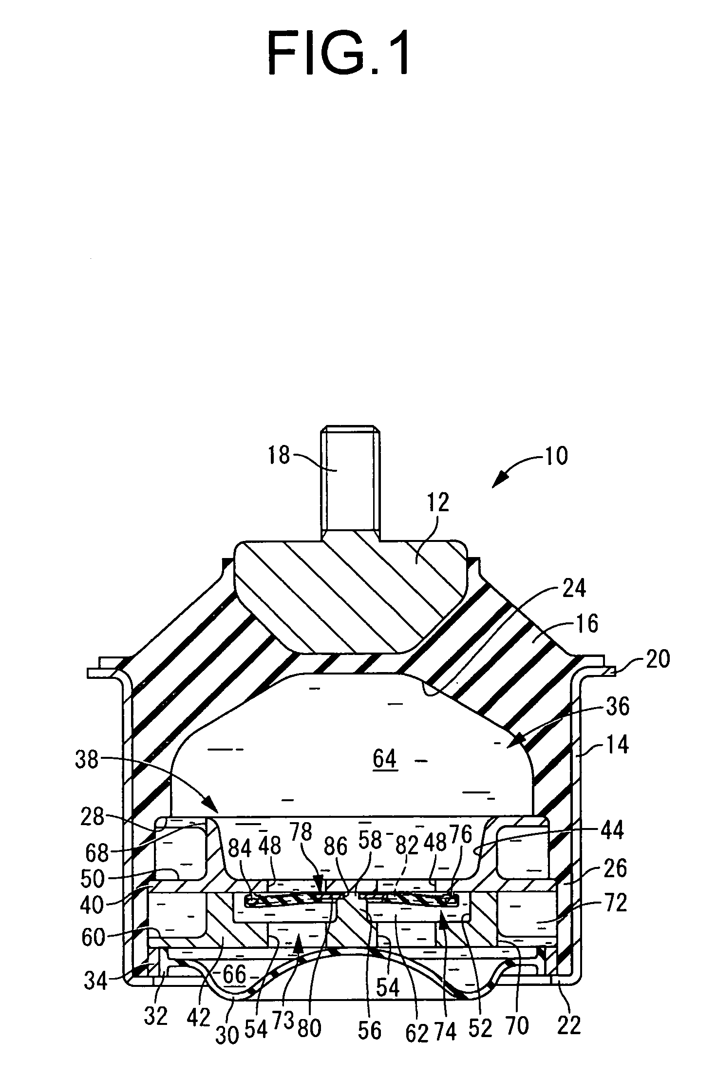 Fluid filled type vibration damping device