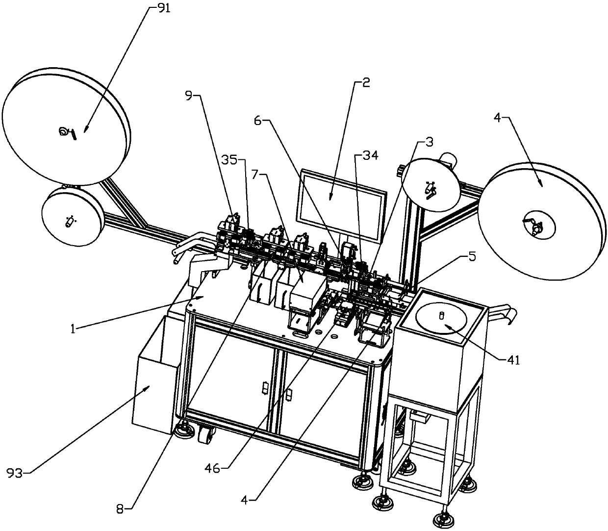 Drum spring and insertion sleeve automatic assembling machine with rejecting function