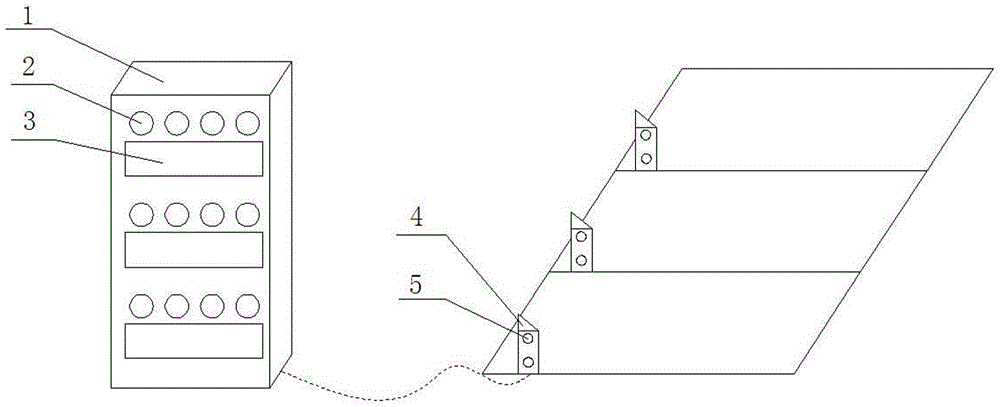 Parking space vacancy guiding device