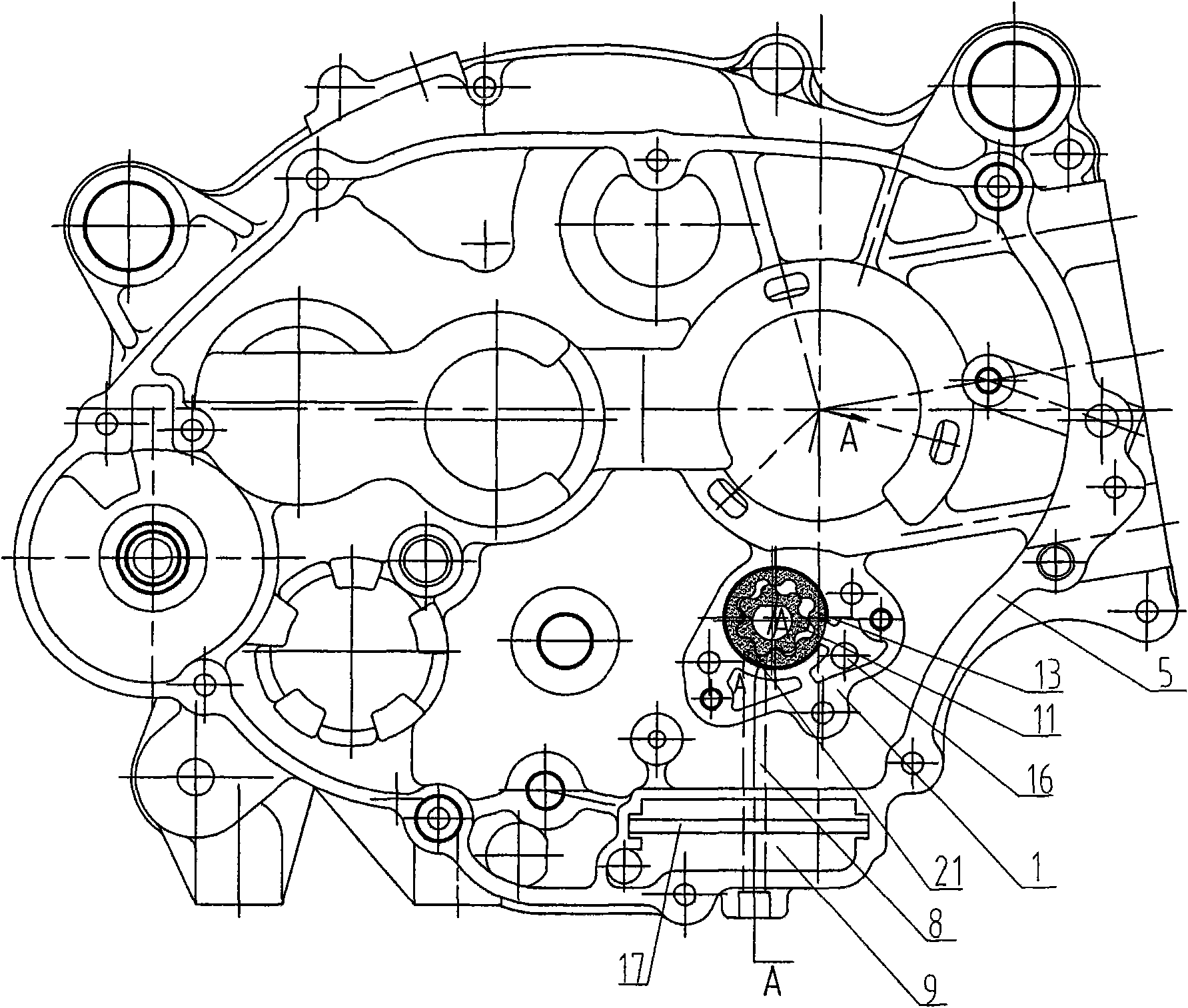 Engine oil pump construction