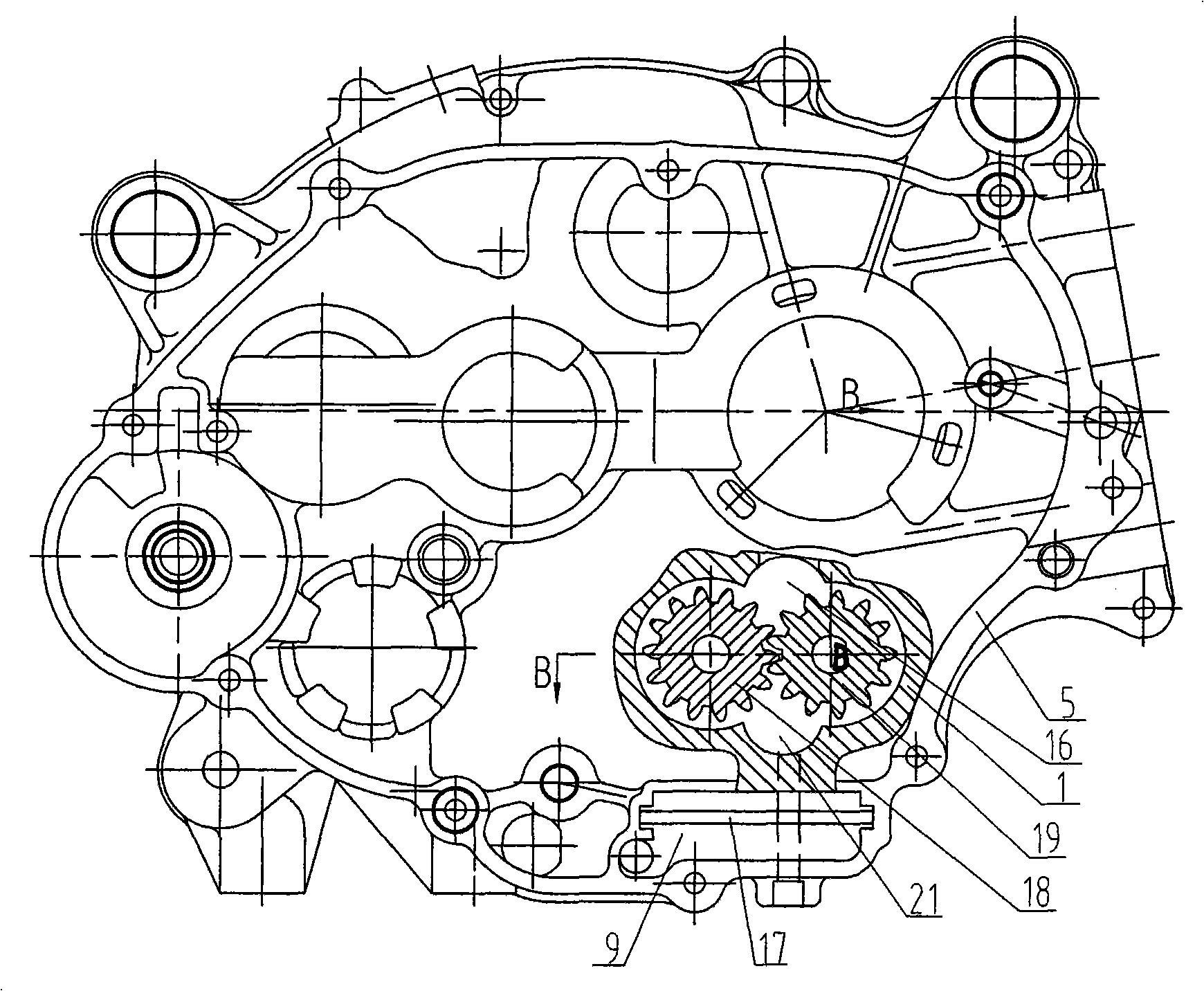 Engine oil pump construction