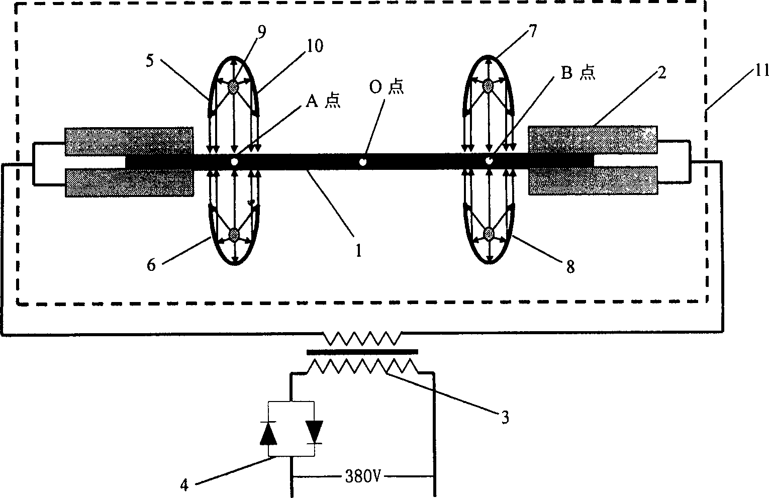 Method for eliminating temperature gradient in metal strip sample heat treatment test