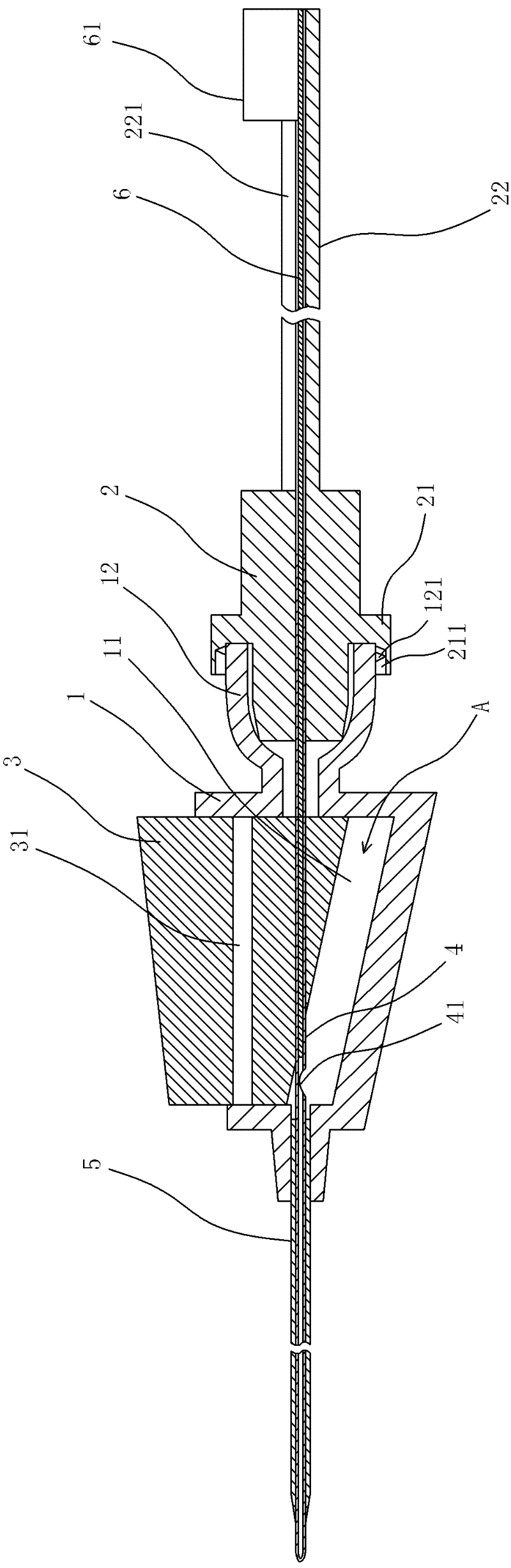 Artery puncture needle