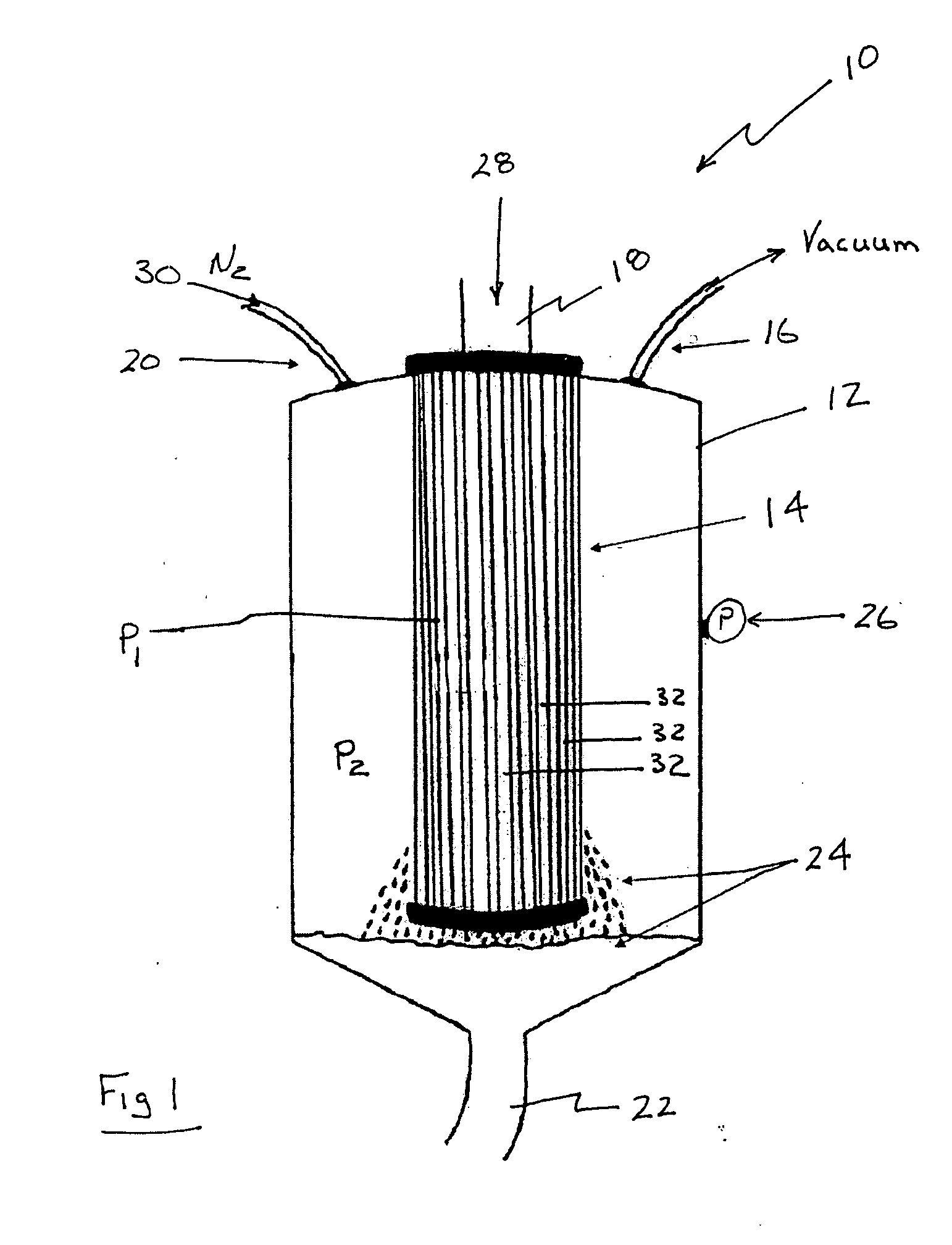 Process for the continuous production of ethanol