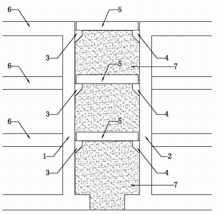 Structure capable of transmitting horizontal force between neighboring independent basements