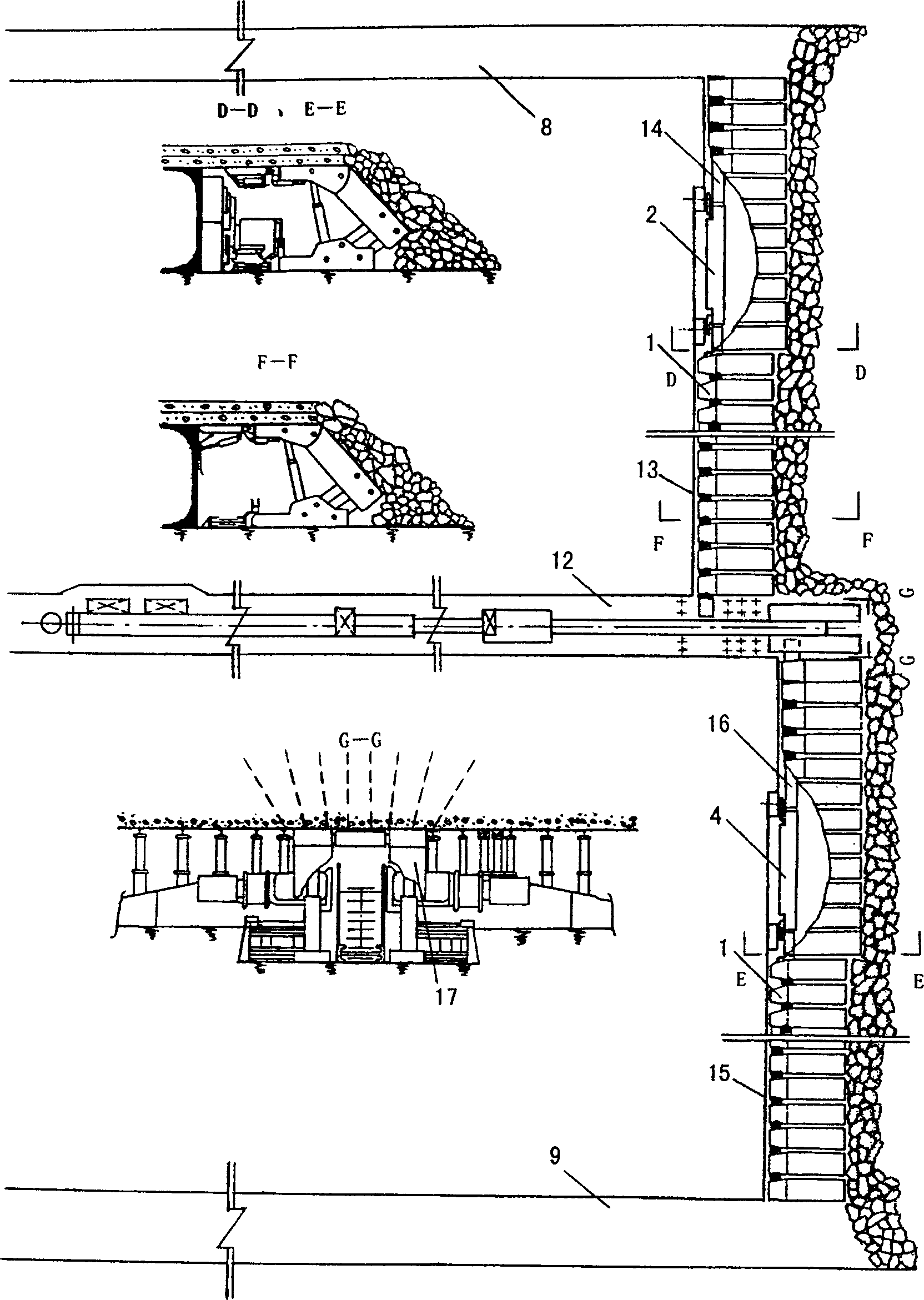 Comprehensive coal-mining process by using long wall mining method