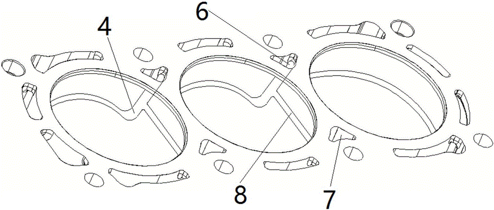 Engine cylinder body casting sand core and method for casting cylinder body through casting sand core