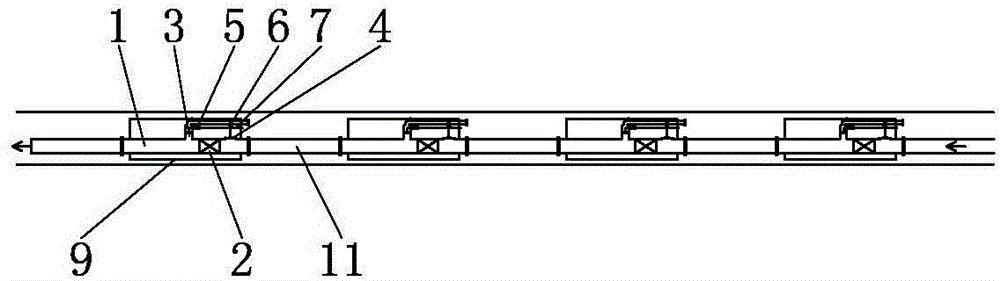 A gas injection device with retreating gas injection point in an underground gasification system