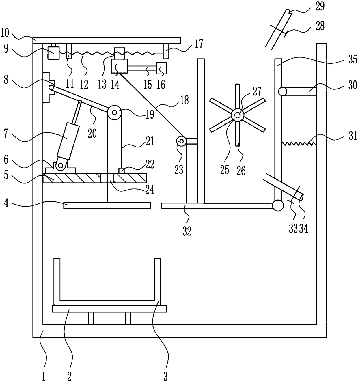 A fast processing device for waste mosaic tiles