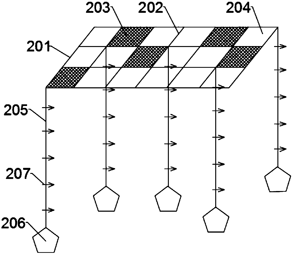 Reservoir water eutrophication in-situ control system and method