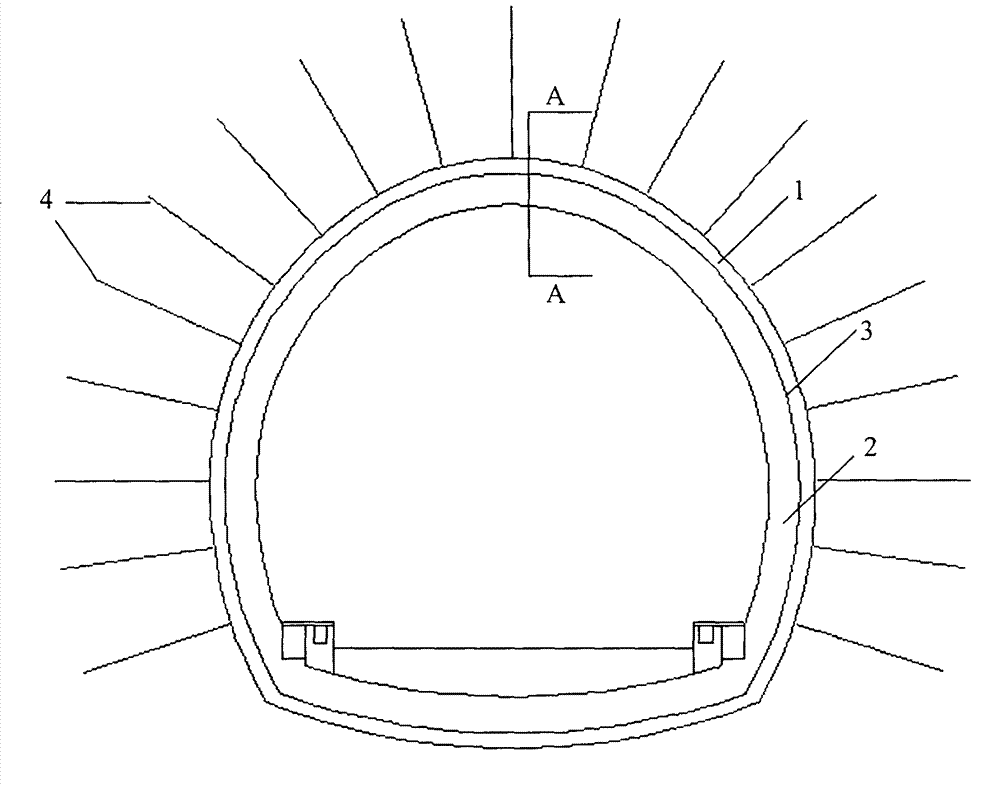 Double-layer molded composite lining for weak surrounding rock tunnel