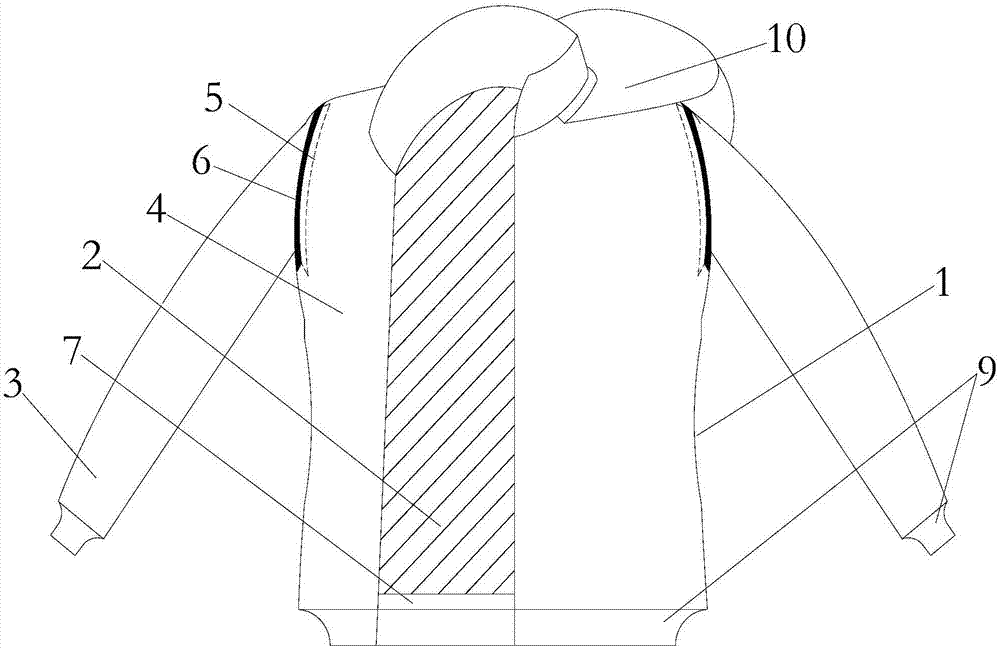 Sports shirt with detachable lining and fabric of sports shirt