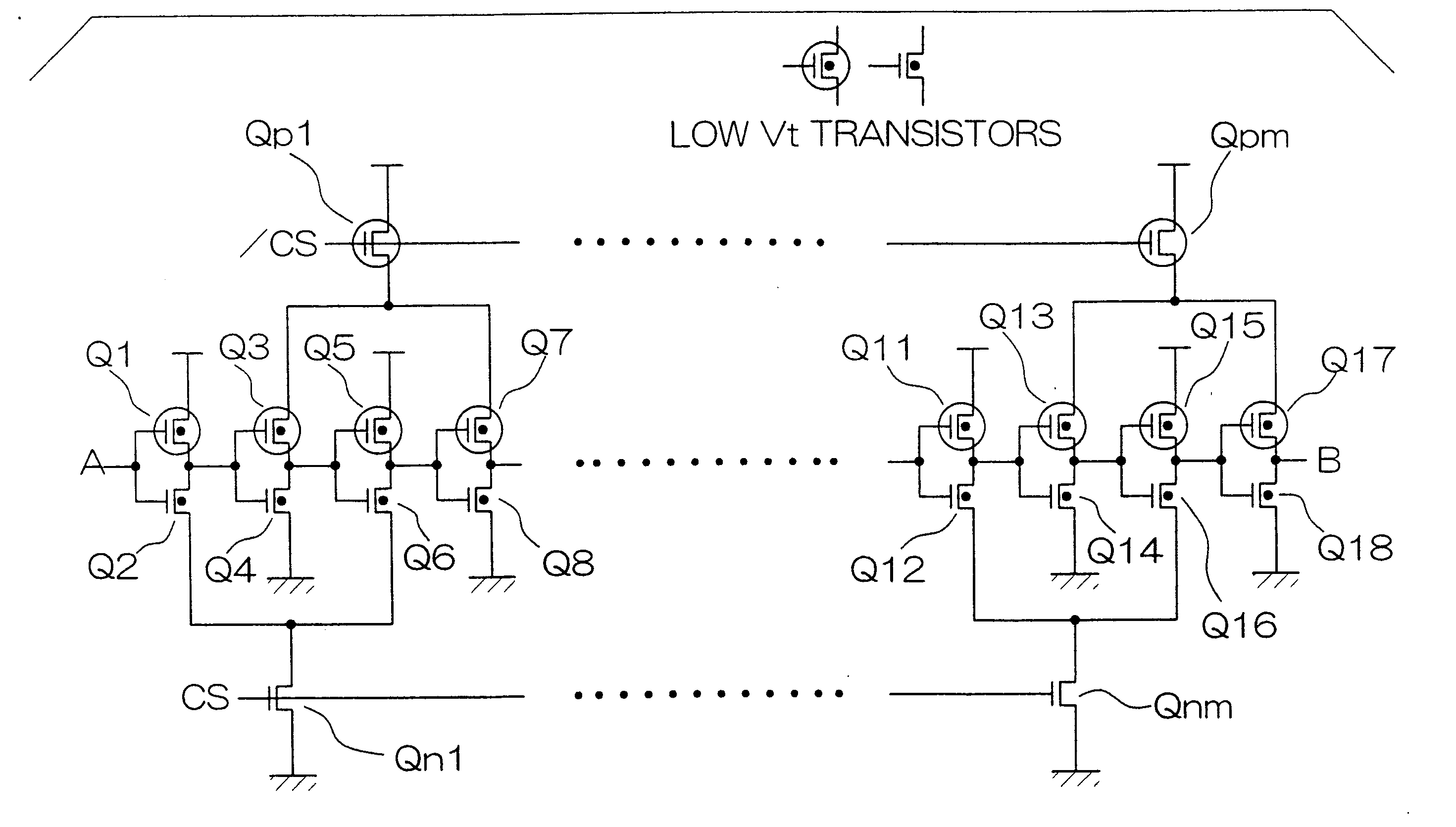 Semiconductor device with power cutting transistors