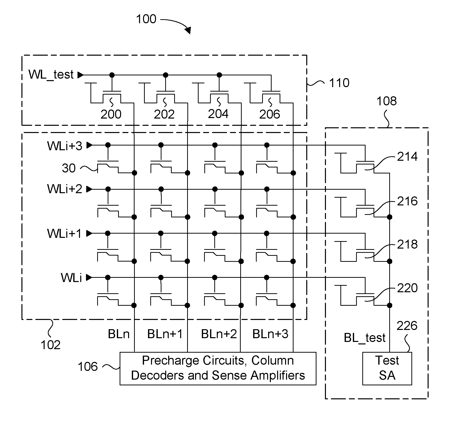 Test cells for an unprogrammed OTP memory array