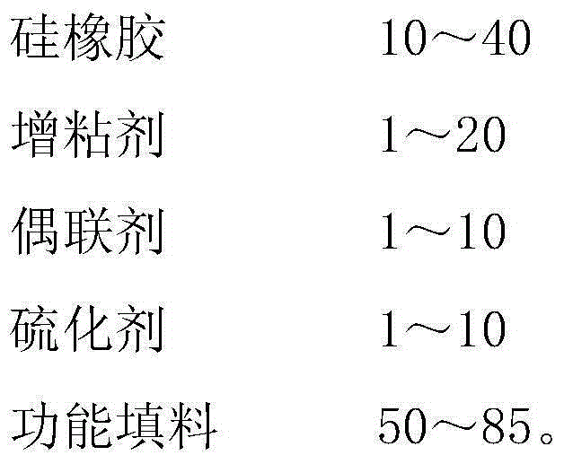 Self-adhesive conductive silicone rubber electromagnetic shielding material