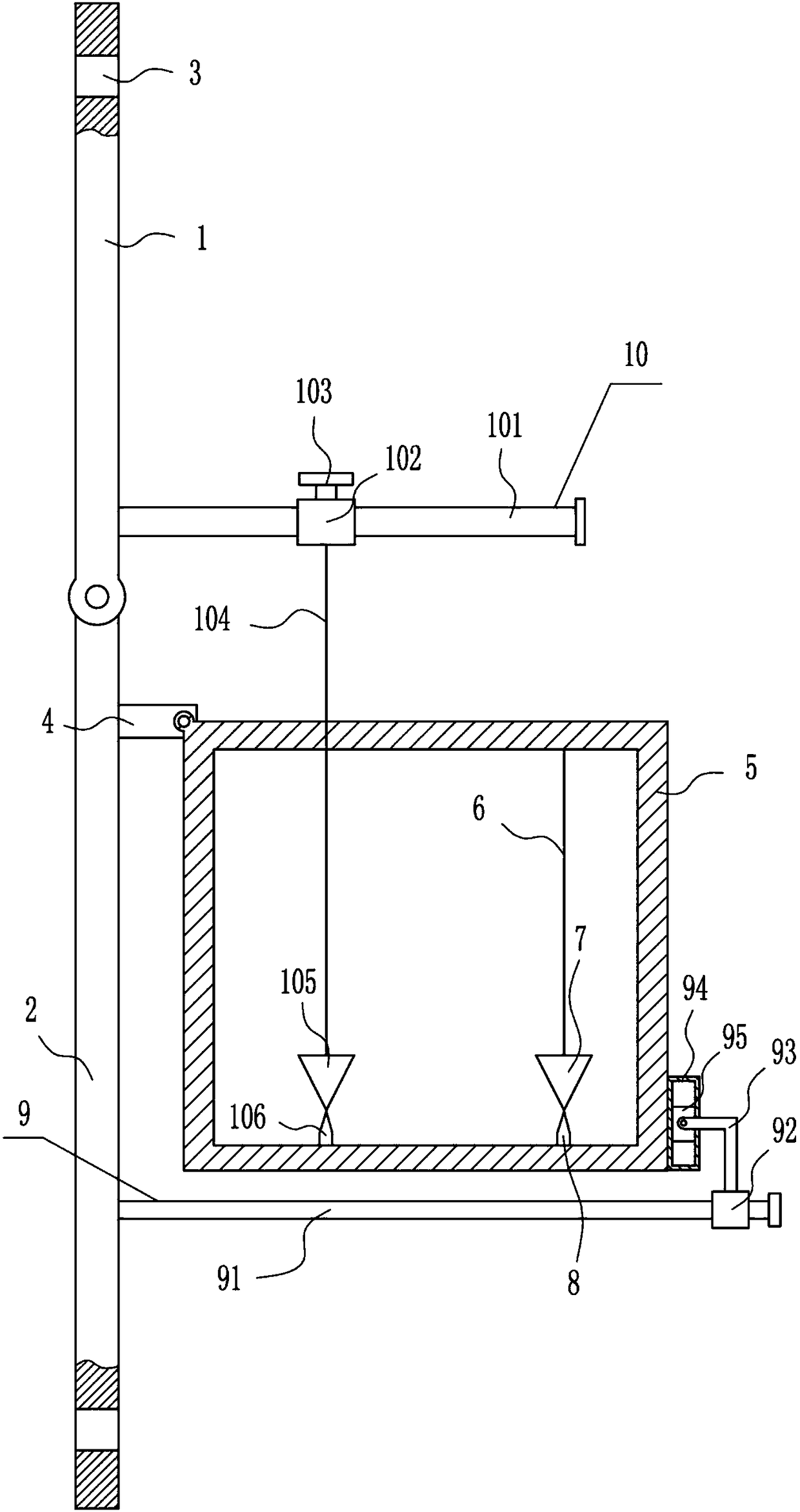 Steel structure construction welding main beam monitoring device