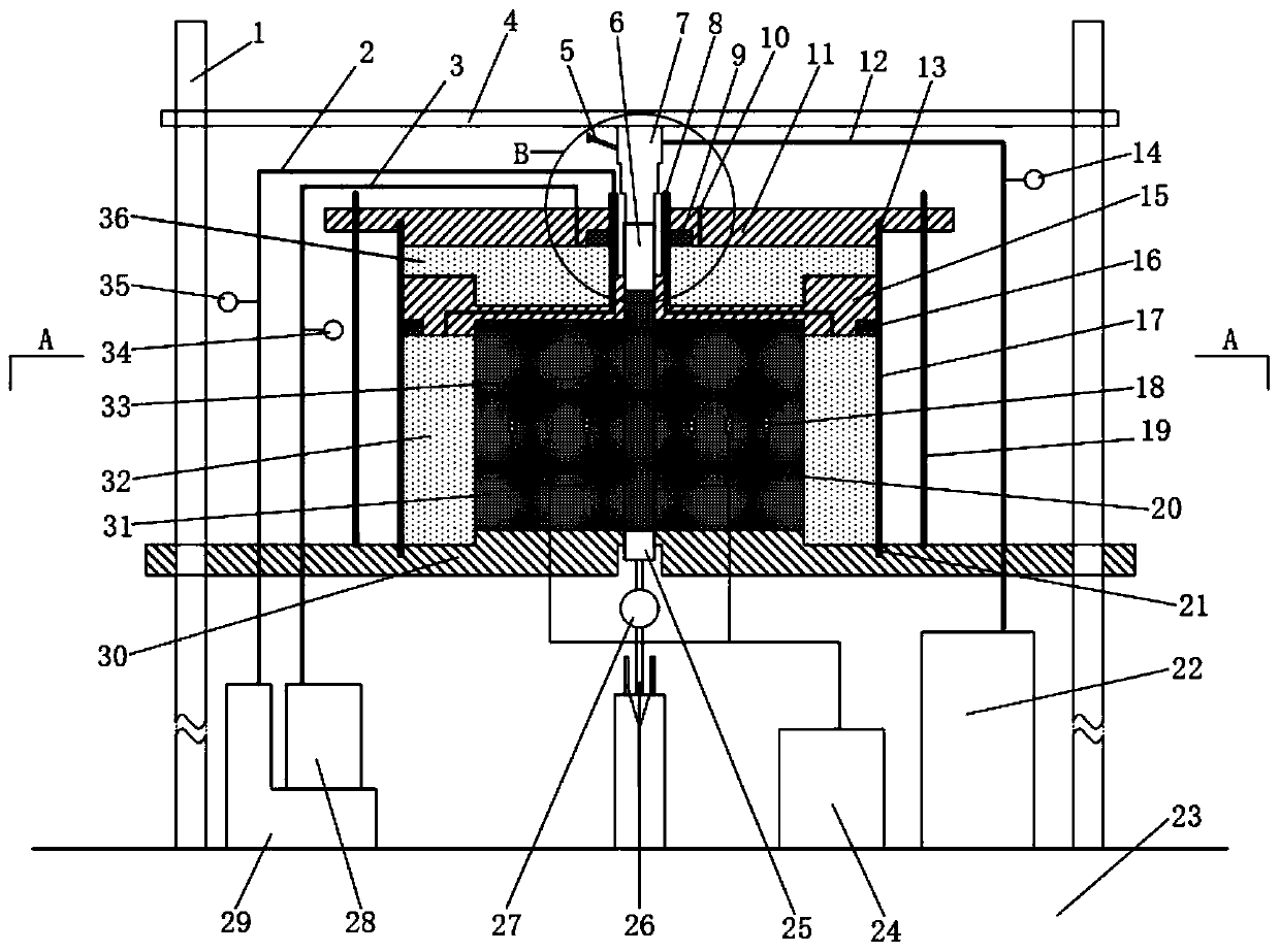 Pile lateral friction resistance test device and method for simulating indoor soil stress state around pile