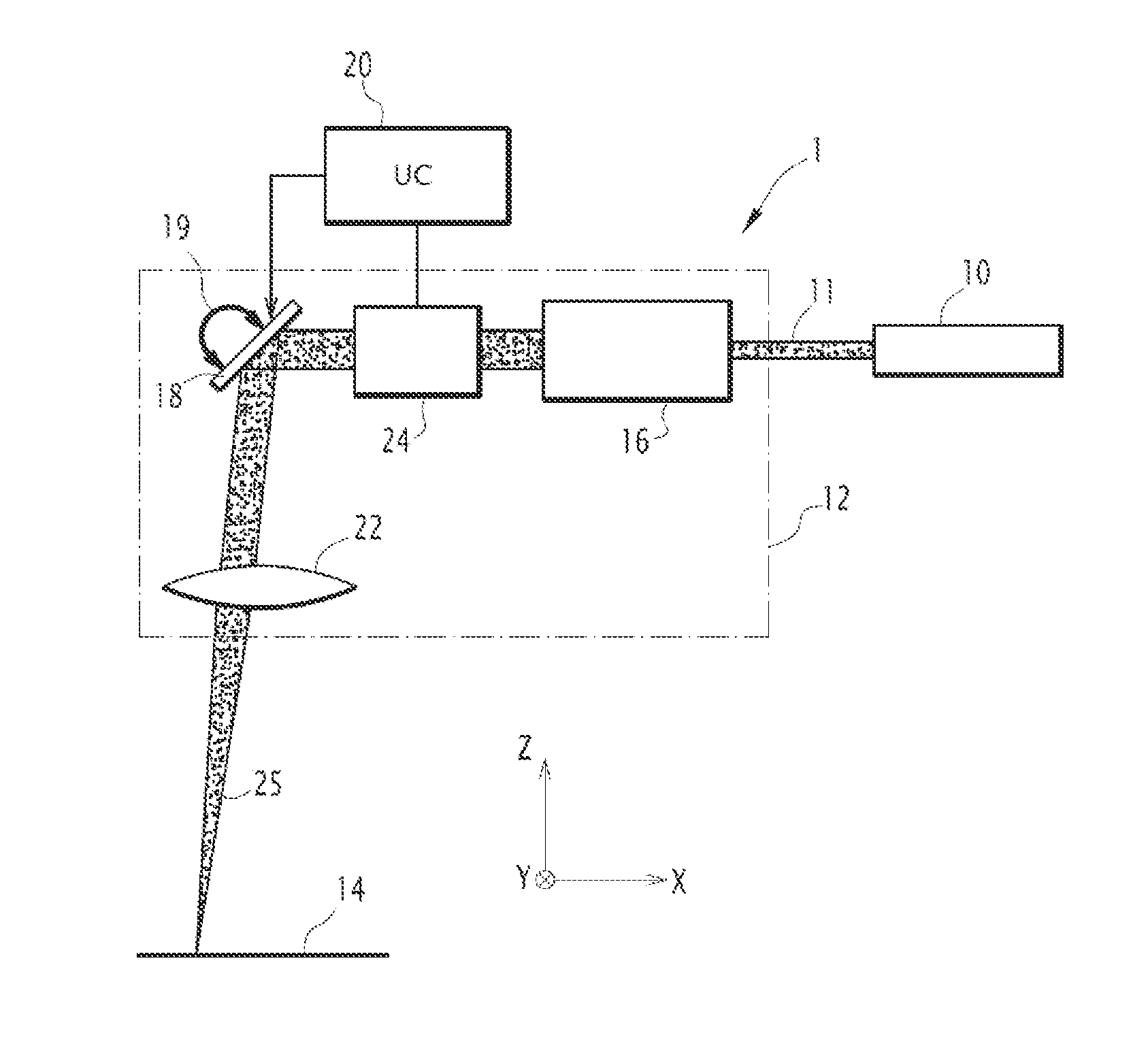 Device for manufacturing three-dimensional objects using superimposed layers, and associated method of manufacture