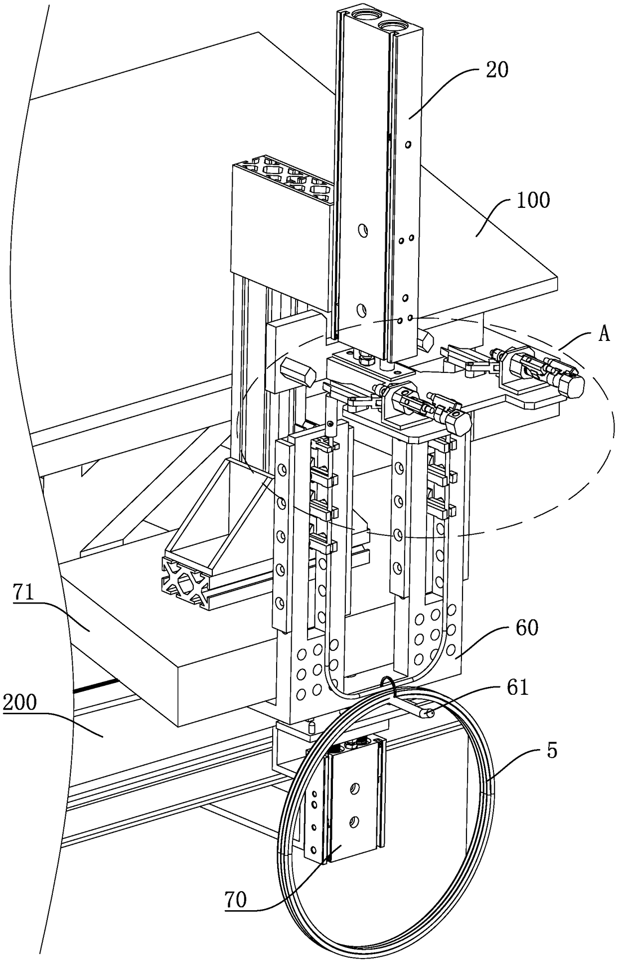 Optical fiber sorting device and optical fiber assembly line