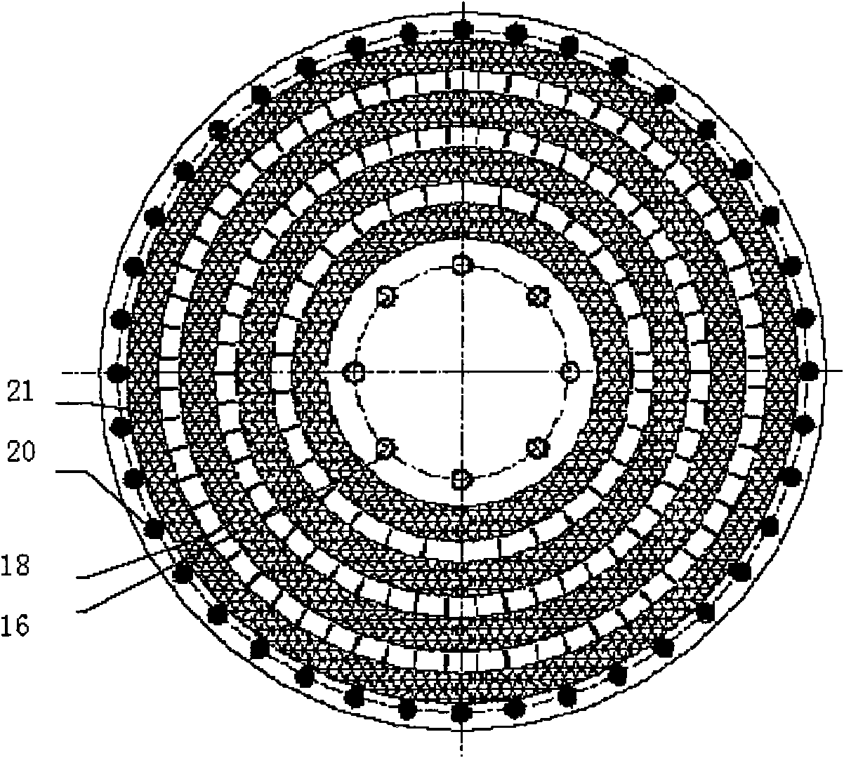 Supergravity revolving bed device and application in carbon dioxide collecting and passivating process