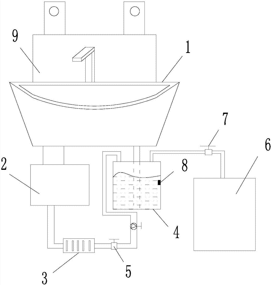 Environmentally friendly wall-hanging type hand washing sink