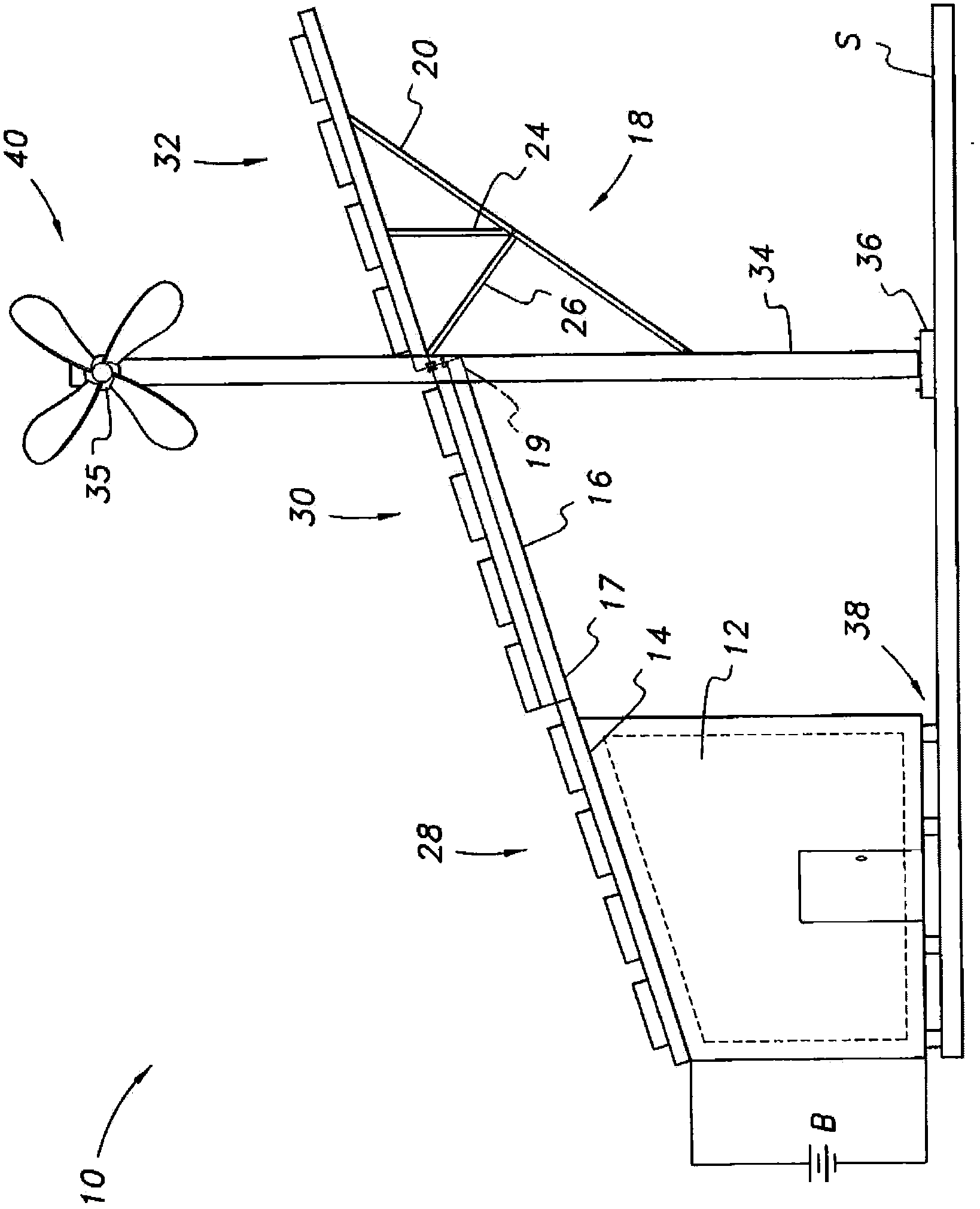 Portable solar and wind-powered energy generating system