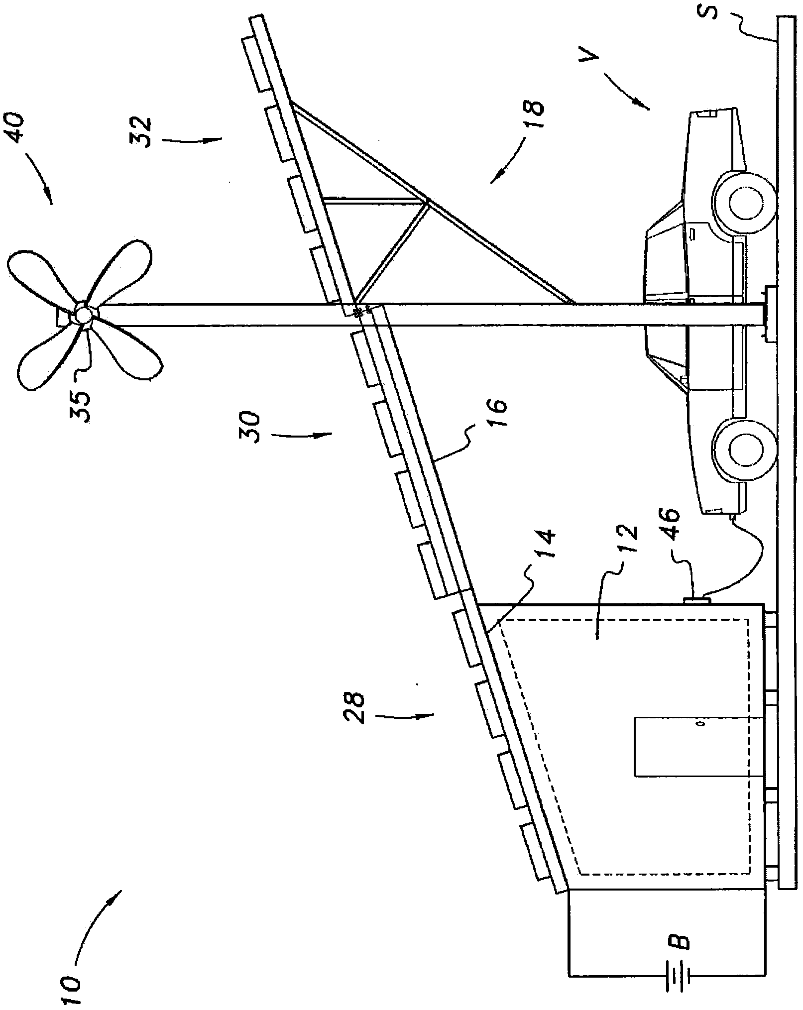 Portable solar and wind-powered energy generating system