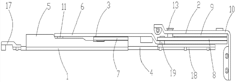 Concealed internal side-hung upper hinge