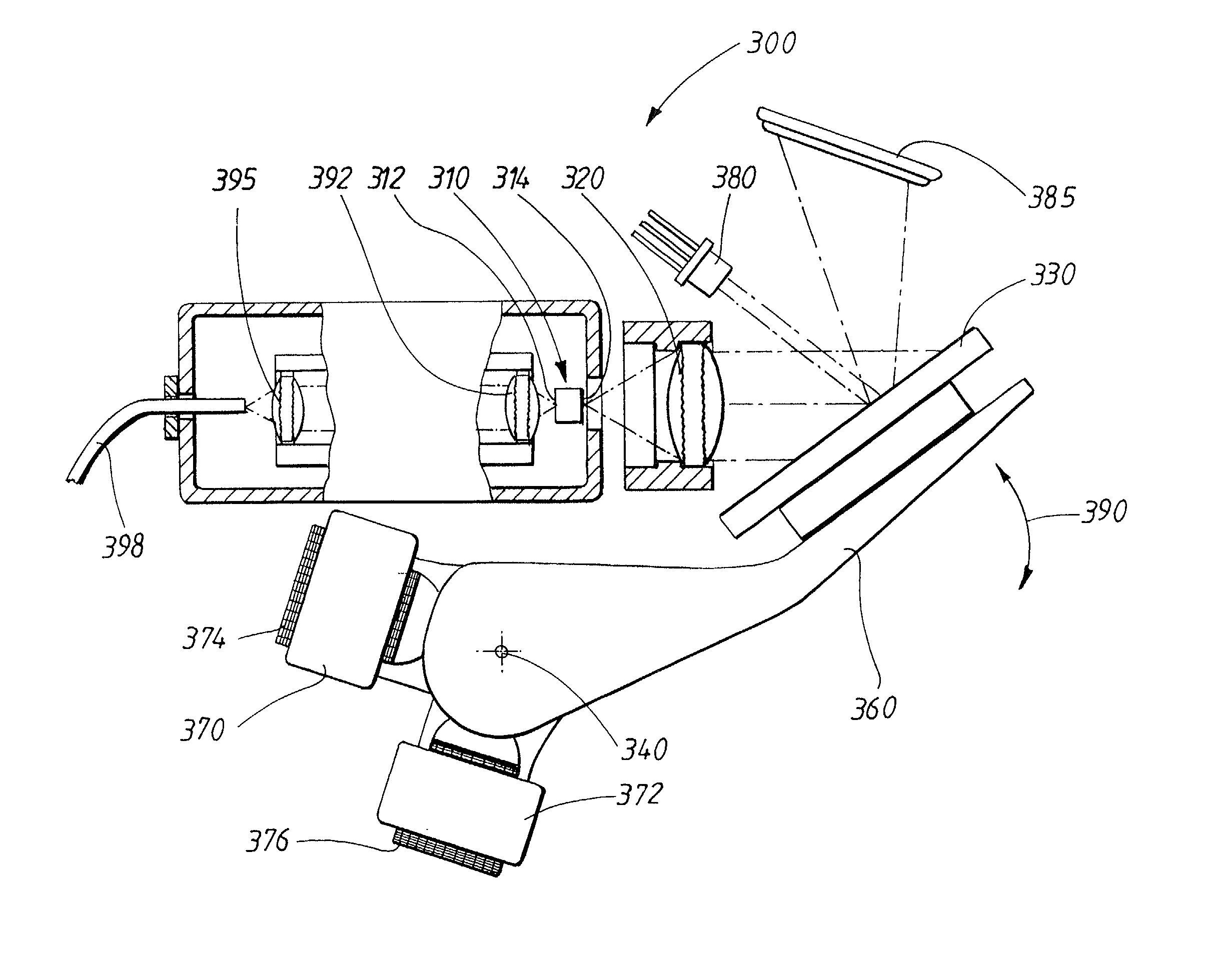 Device and method for tuning the wavelength of the light in an external cavity laser