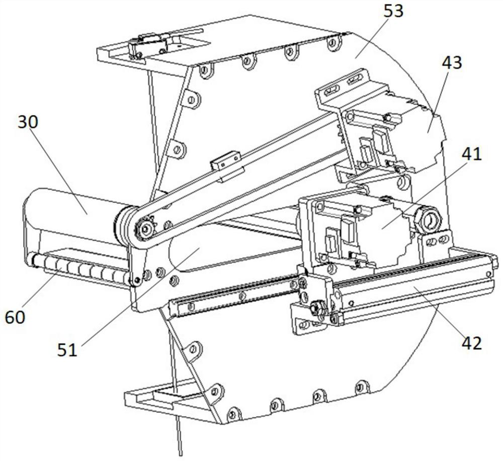 Attaching assembly, equipment and method for applying sound damper to inner surface of tire